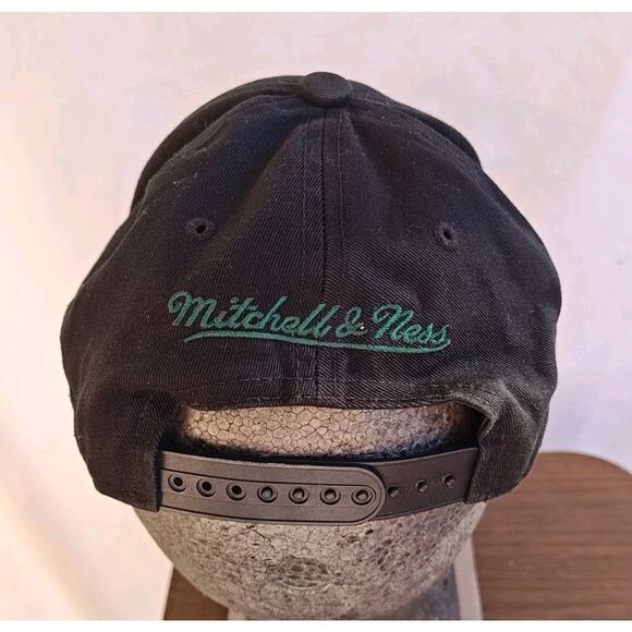 Mitchell & Ness x Uninterrupted Black Boston Celtics Logo Snapback Hat NBA Tatum - Picture 2 of 10